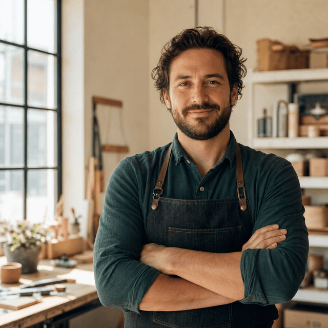 Small business owner in a workshop